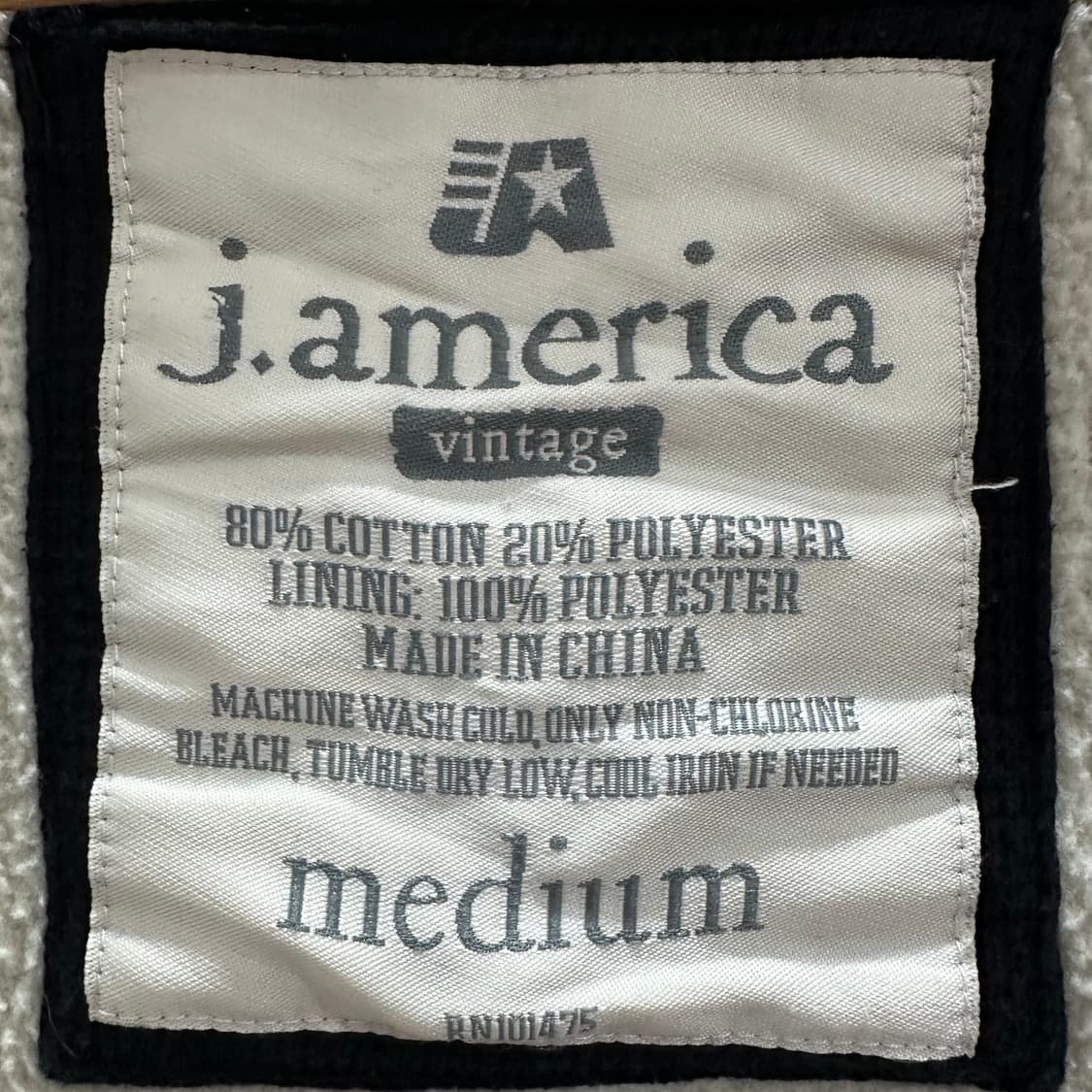 J.America 스티치 자수 와플 쉐르파 후드 집업L 상품이미지2