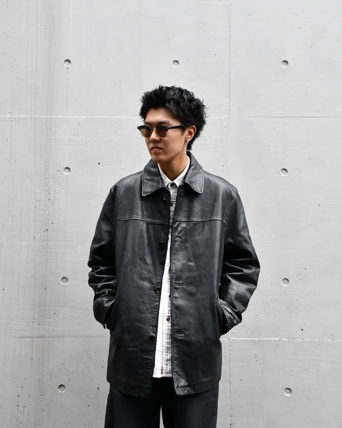 올드갭 올드 갭 old gap 레더 카코트 블랙 S 사이즈 상품이미지8