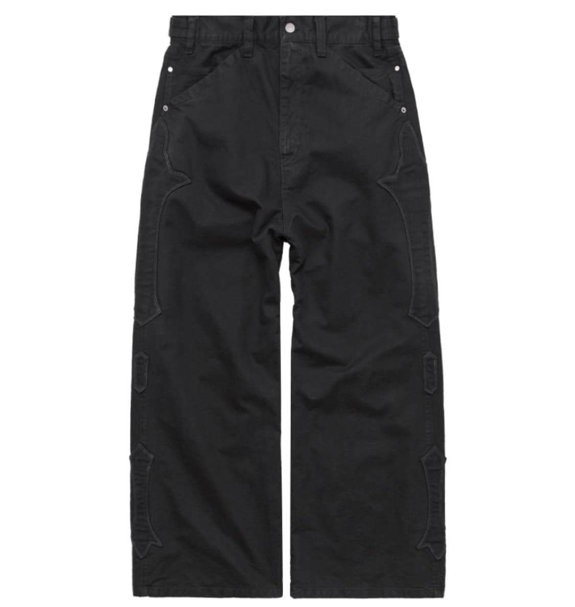 Polyteru 1011 Fleur Patched Pants Washed 상품이미지1