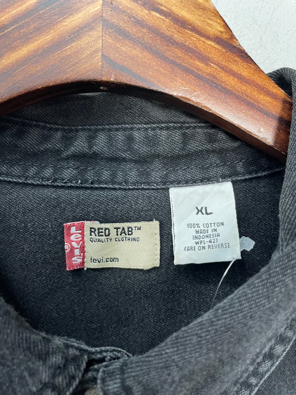 리바이스 레드탭 흑청 데님 셔츠 H1036 상품이미지5