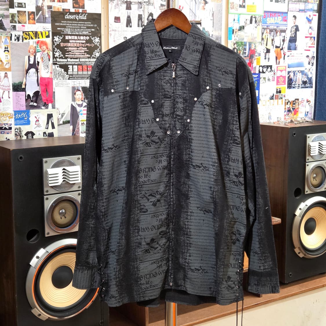 JPN 펑크 큐빅 코르셋 웨스턴 셔츠 집업 상품이미지2