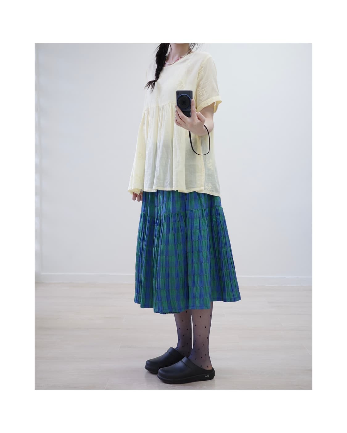 Yellow MMD embroidery blouse 상품이미지2
