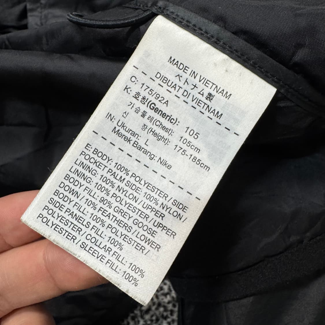 Name : 나이키acg 시그니처로고 블랙컬러 경량패딩 :) 상품이미지5
