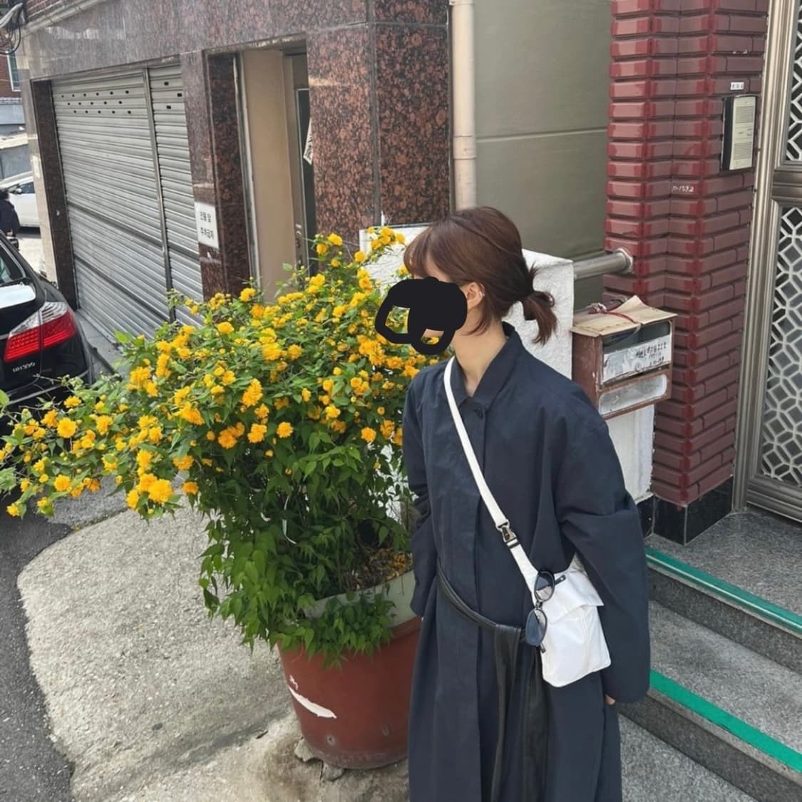 더베를린 레더스트랩 트렌치코트 네이비 상품이미지5