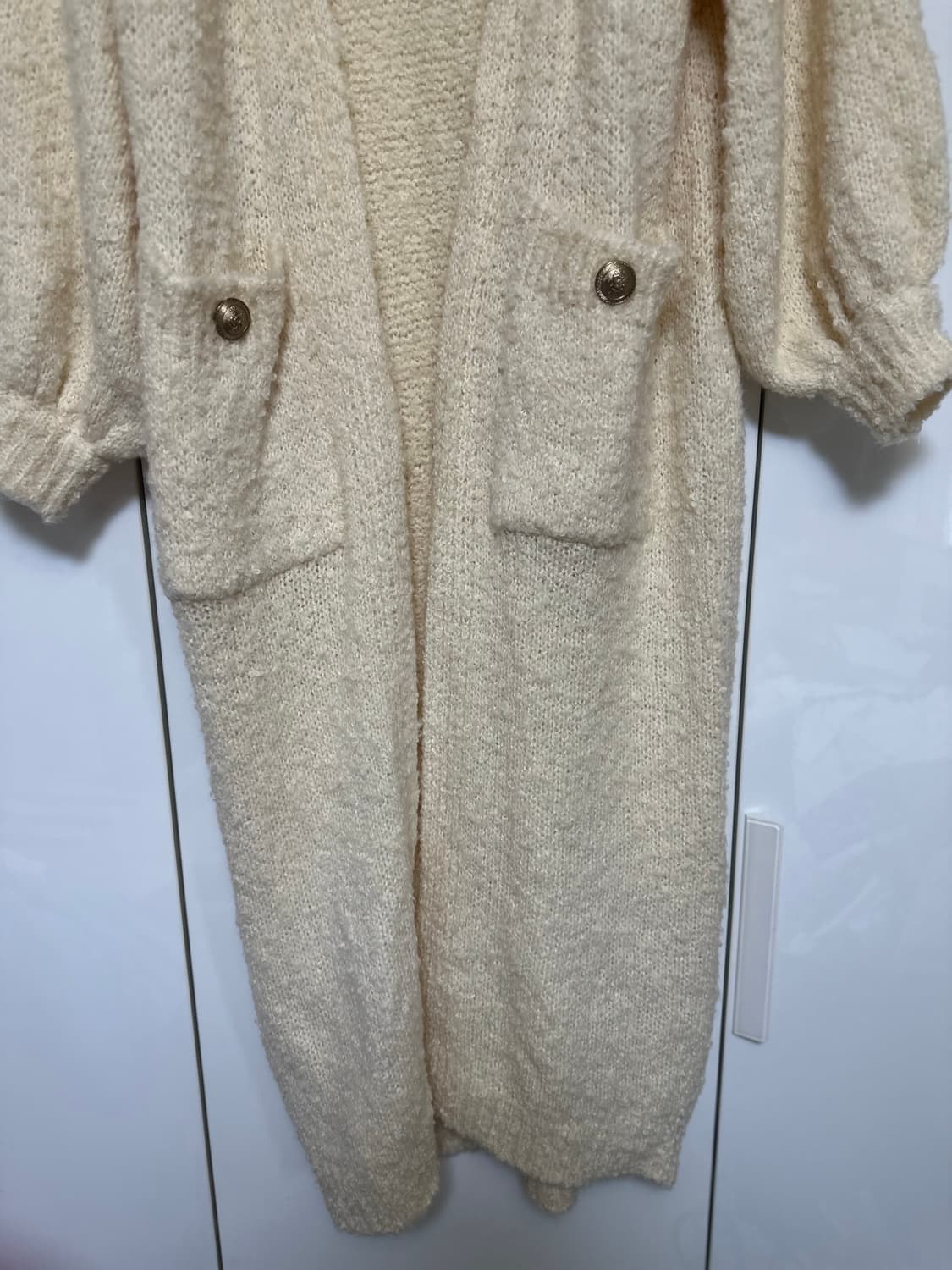 줄로그 롱 니트 부클 울가디건 상품이미지3