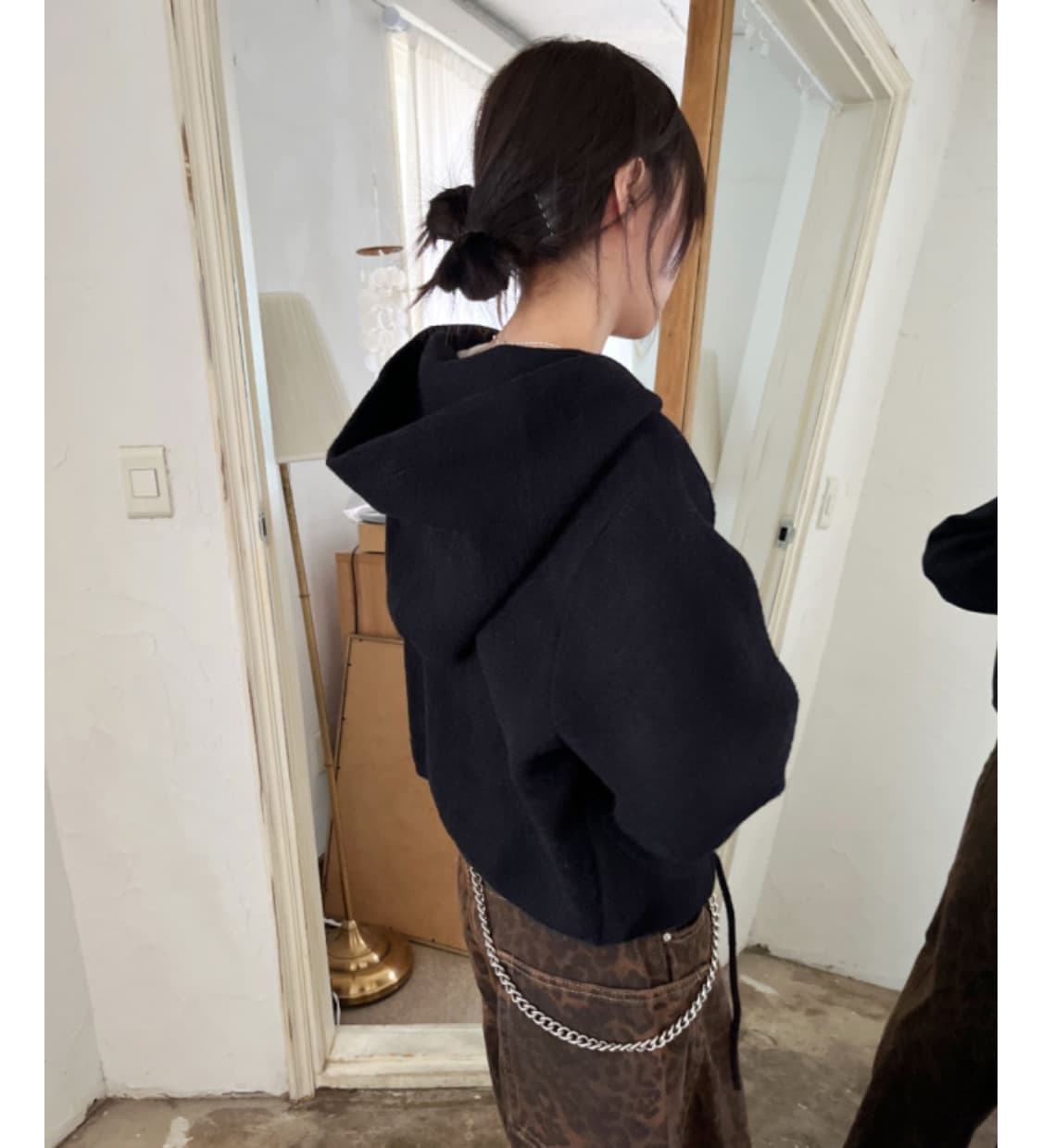 김아홉 도톰 니트 후드 JK 상품이미지1