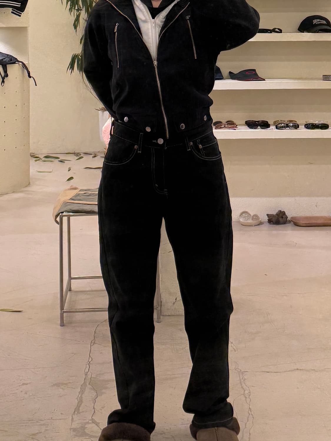 리바이스 블랙 스트레이트 데님 팬츠 U498 상품이미지1