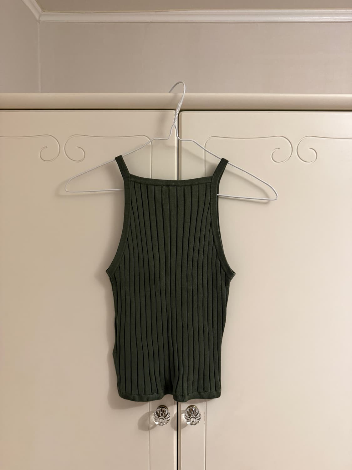 H&M divided 리브드 그린 탑 상품이미지3