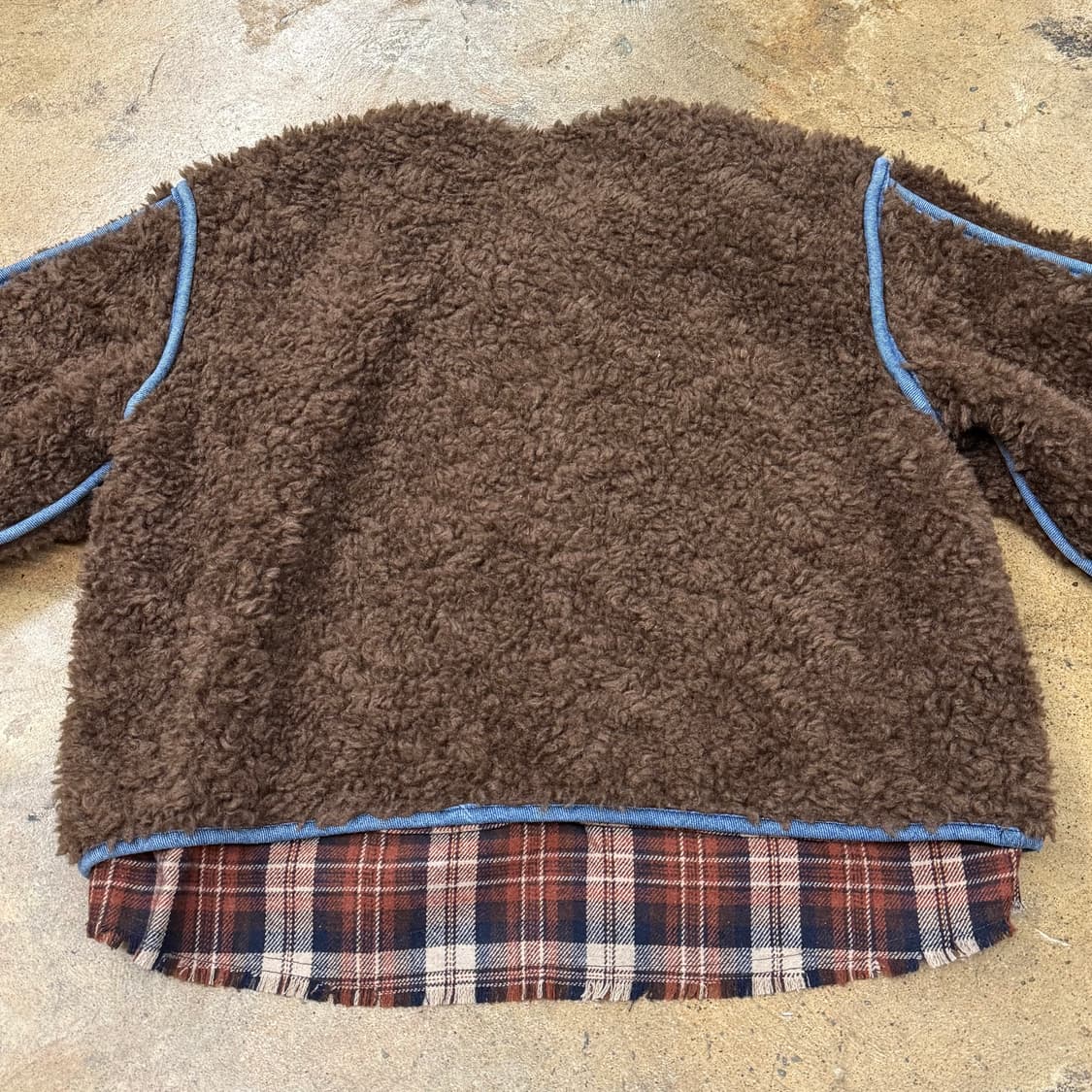 [정품] Beaker Clothing 비이커 데님배색 양털무스탕 b19 상품이미지4