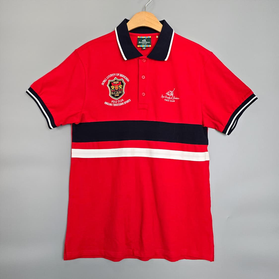 폴로클럽 배색 자수 반팔티 105 상품이미지1