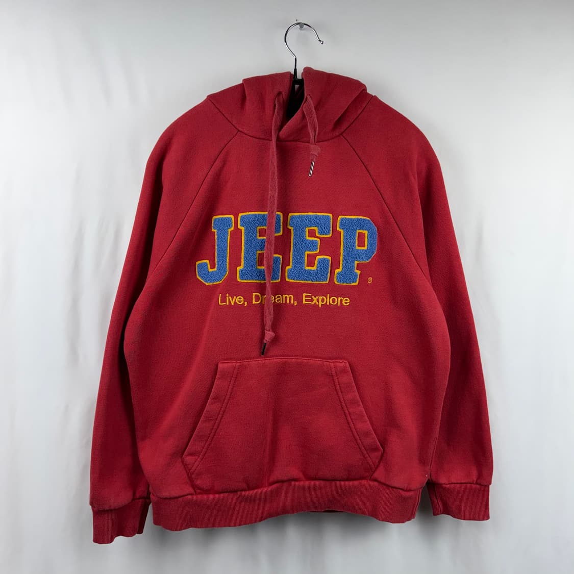 (S) 지프 부클 패치로고 후드 티 레드 상품이미지2