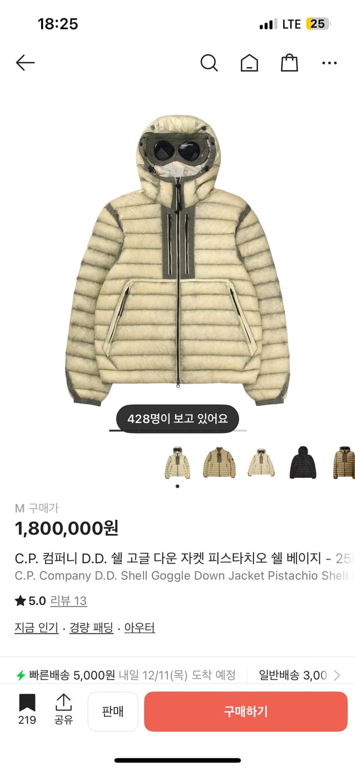 Dd쉘 고글 cp컴퍼니 피스타치오 미개봉 판매 상품이미지1