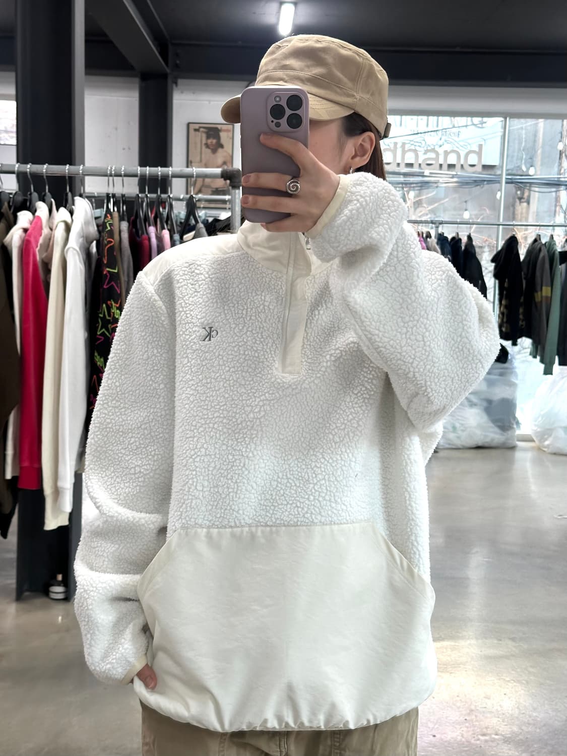 캘빈클라인 CK 자수 플리스 아노락 상품이미지2