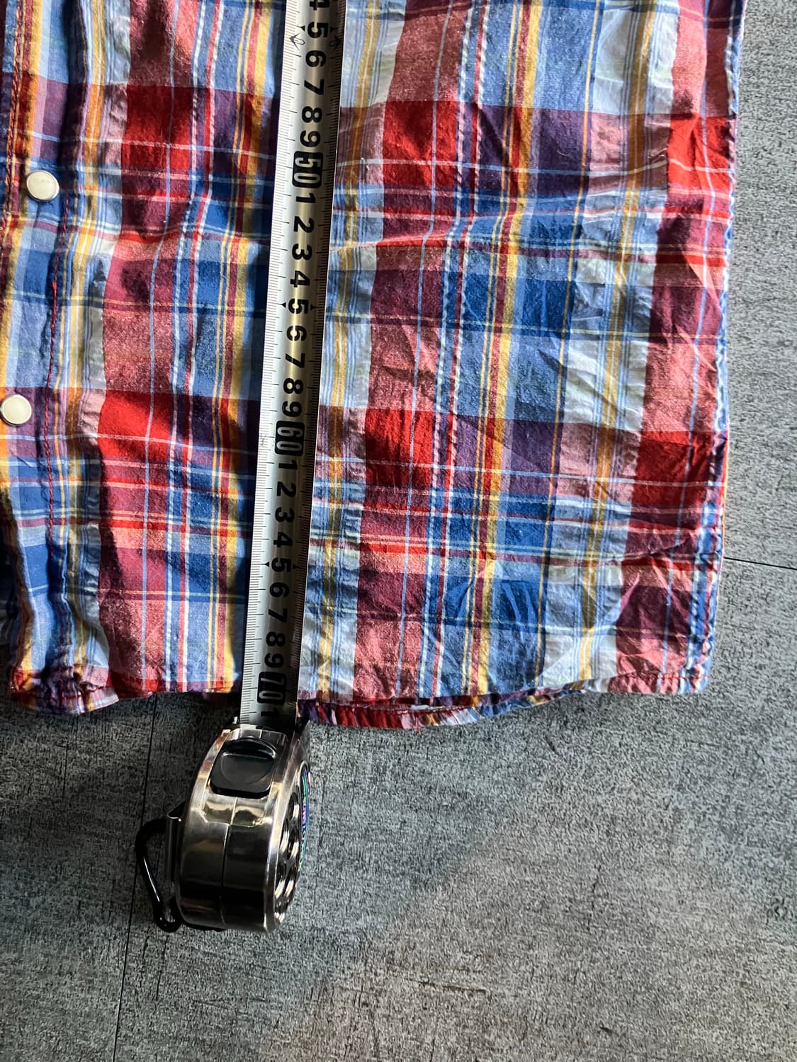 일본빈티지 Gegrge 올드스쿨아메카지 너드남혁오 타탄체크 웨스턴반팔셔츠 상품이미지3