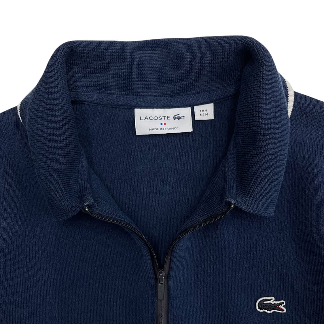 라코스테 로고 네이비 카라 니트 M 상품이미지5