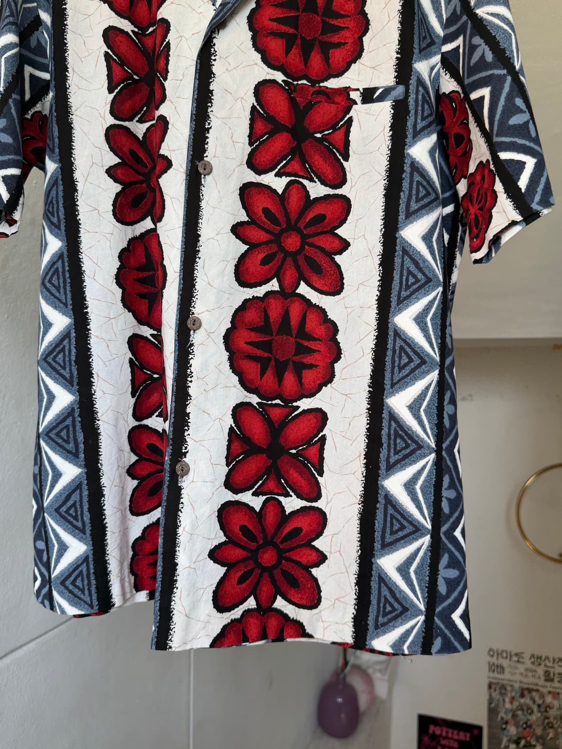 하와이안 코튼 패턴 셔츠 상품이미지3