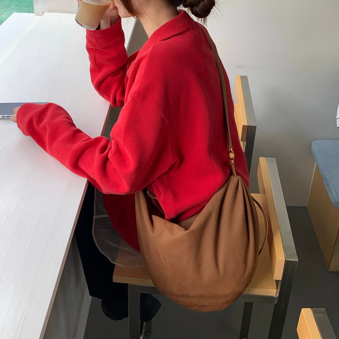아떼 바네사브루노 브라운 스웨이드 페브 숄더백 m 상품이미지8