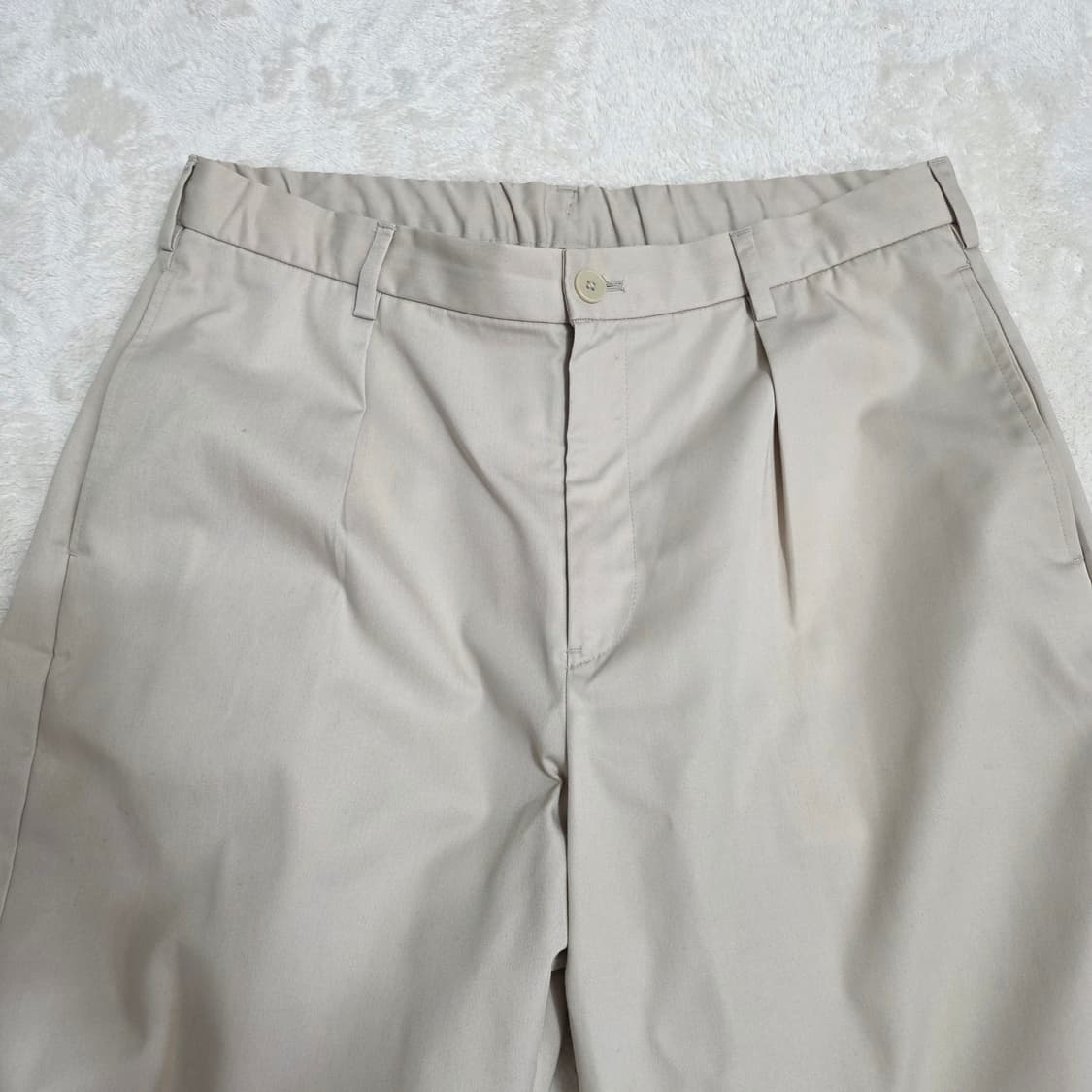 (XL)GU 커브드 와이드 치노 팬츠 상품이미지2