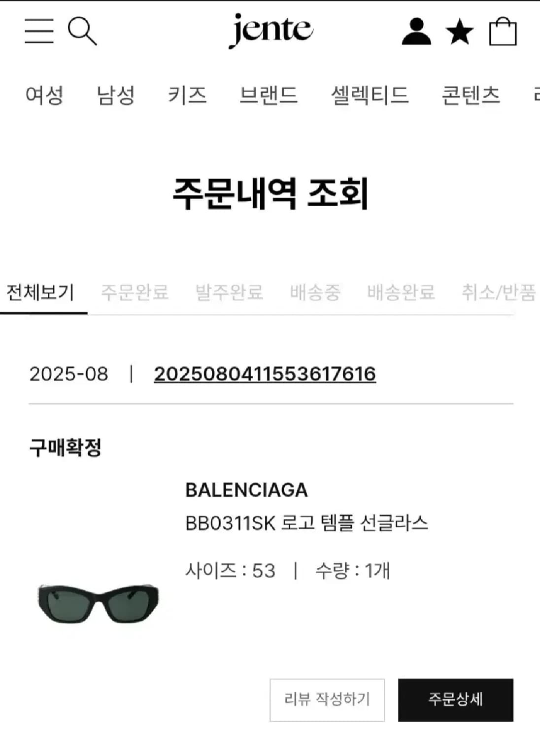 발렌시아가 로고 템플 선글라스 53사이즈 상품이미지7