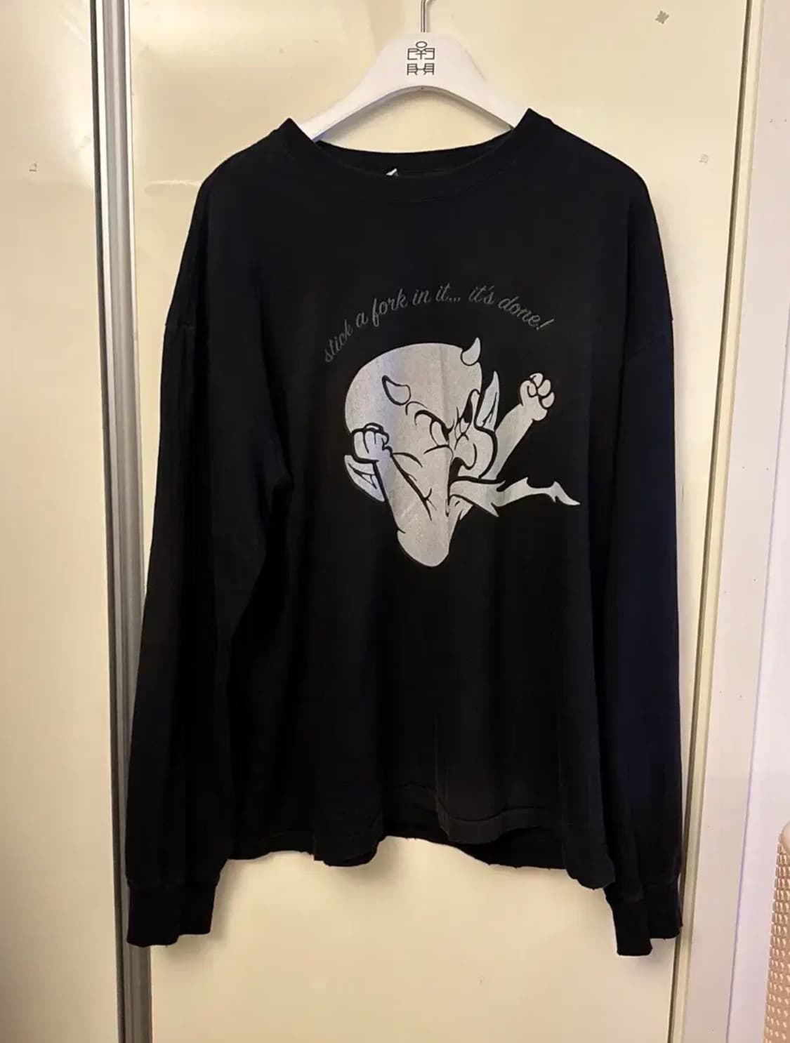 [3]폴리테루 핫스터프 롱슬리브 - 워시드 차콜 상품이미지1