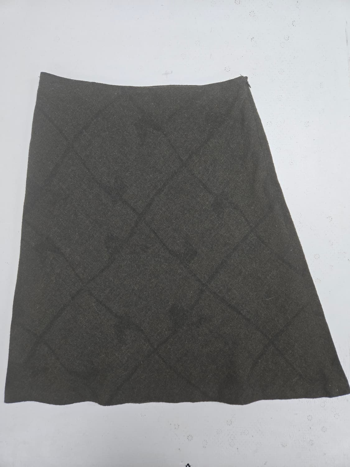 랑방 다크 브라운 모직 다이아 스커트 상품이미지3