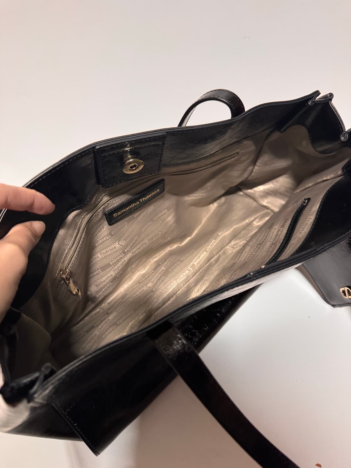 사만타사바타 블랙 스퀘어 숄더백 상품이미지2