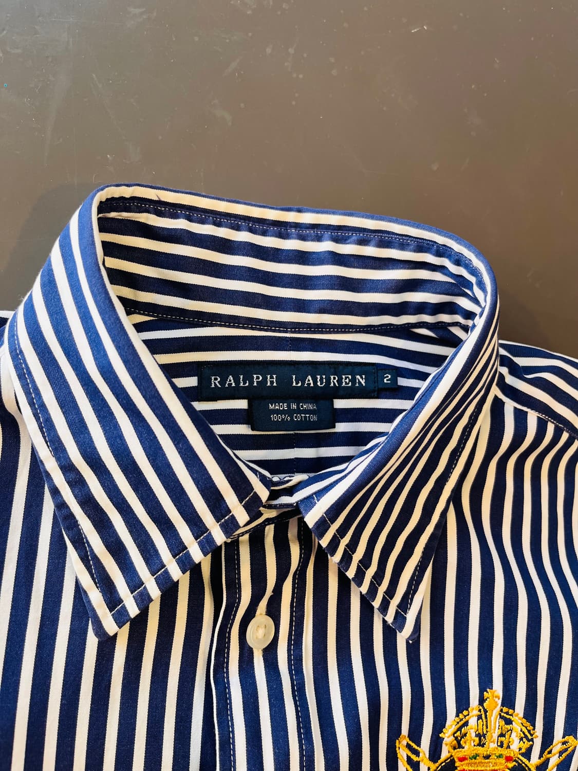 폴로 랄프로렌 크레스트 자수 스트라이프 셔츠 상품이미지5