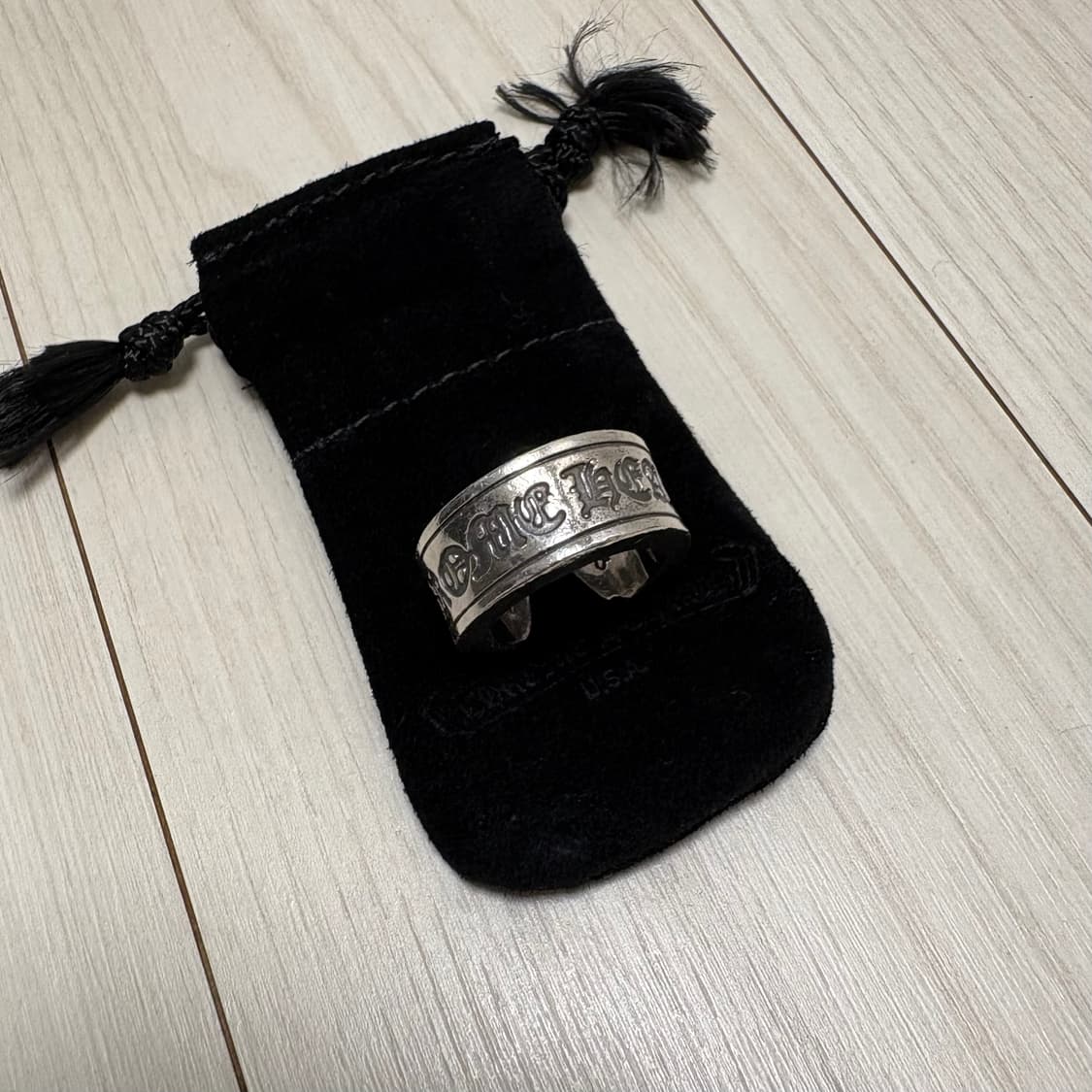 크롬하츠 스크롤라벨링 라지 us7.5 반지 상품이미지1