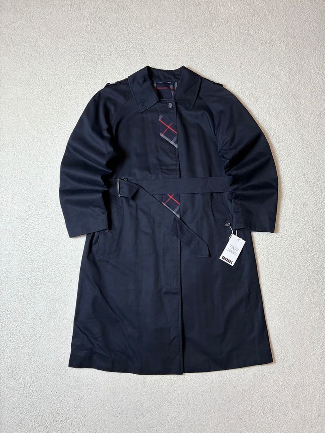 버버리 90's 노버체크 배색 벨티드 트렌치 코트 PN7529 상품이미지1