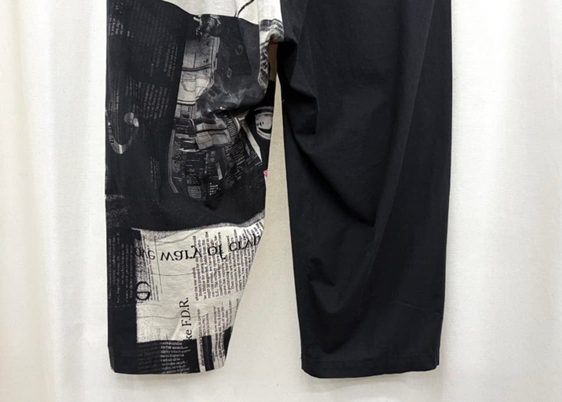 요지야마모토 뿌르옴므 뉴스페이퍼 아사쿠라 유카 드로잉 팬츠 상품이미지7