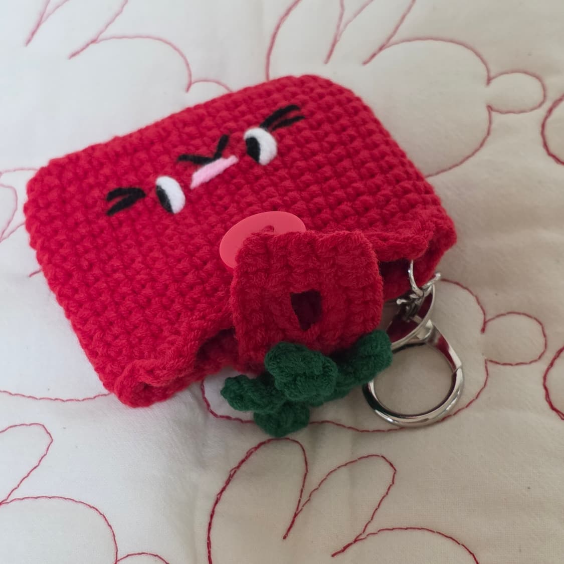핸드메이드 뜨개 토마토 키링 카드지갑 상품이미지3