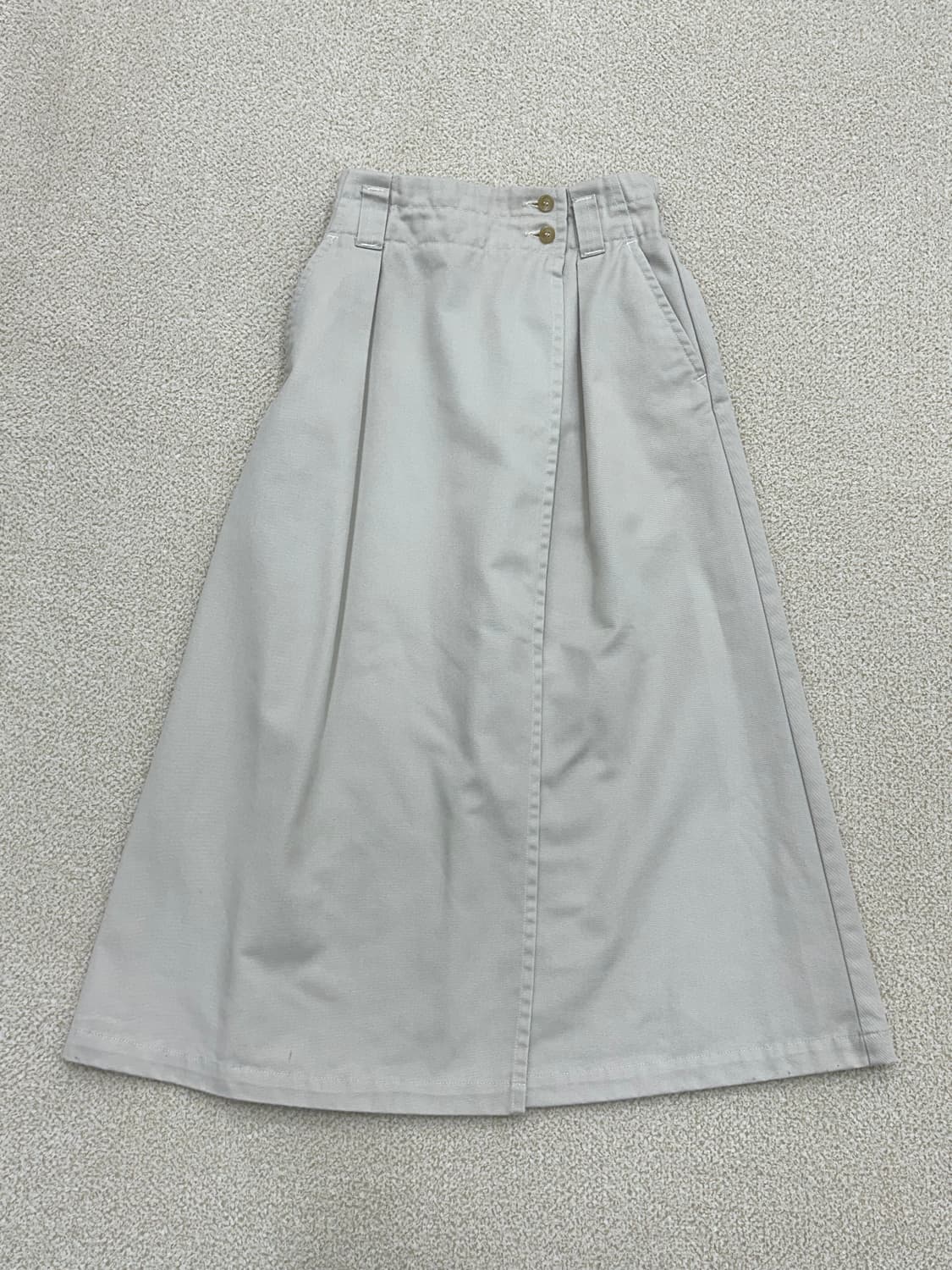 단톤 베이지컬러 랩 스커트 상품이미지1