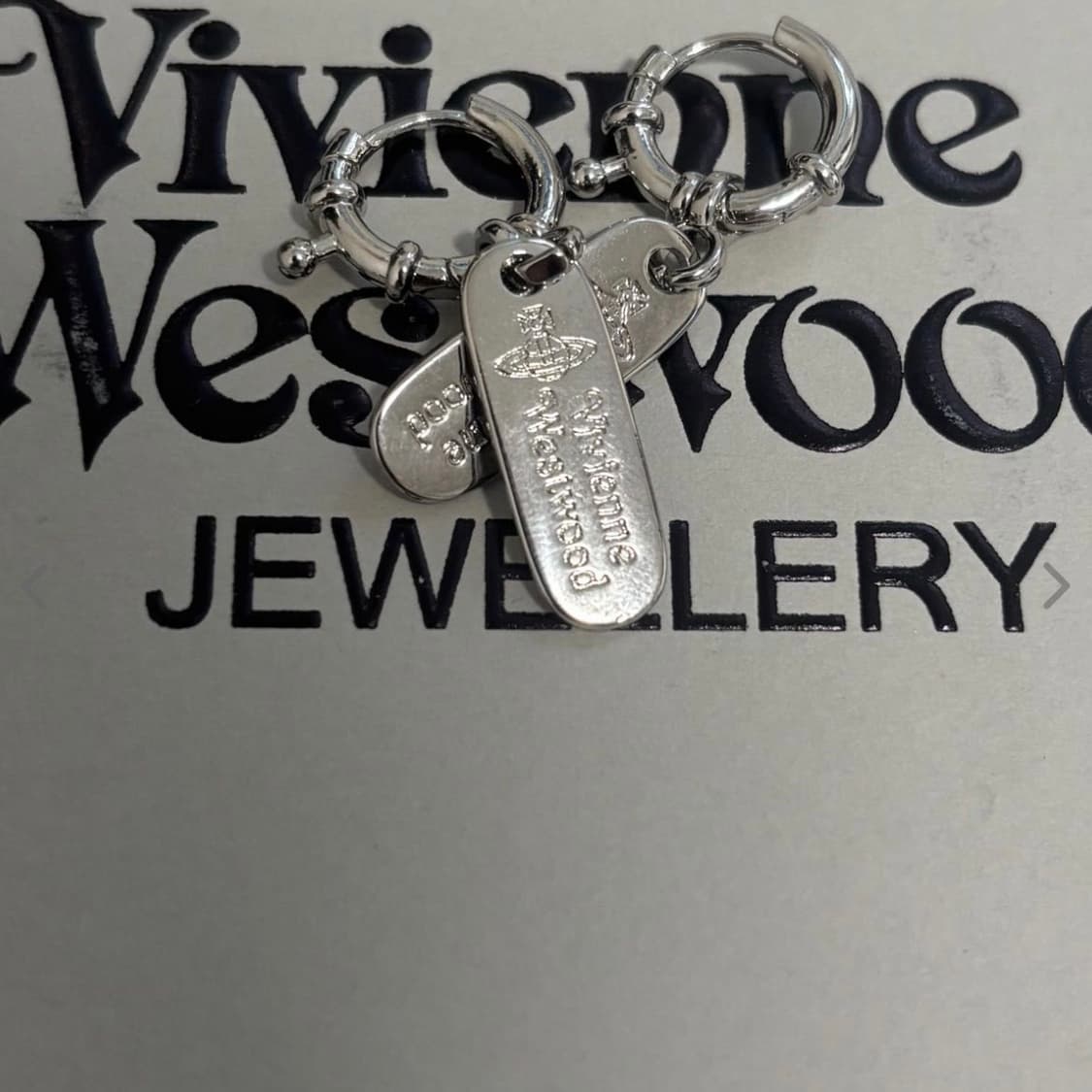 비비안웨스트우드 아카이브 orb레터링 로고 후프 링귀걸이(새상품) 상품이미지2