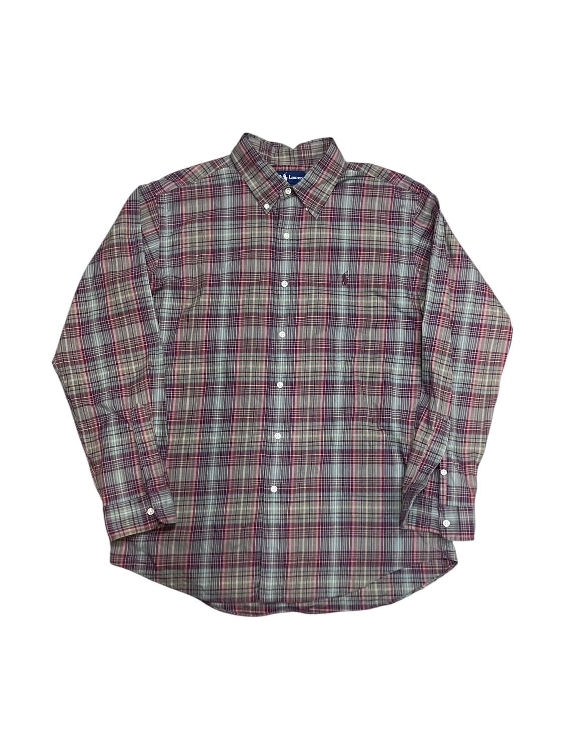 폴로 랄프로렌 체크 셔츠 그린 레드 XL #csz2905 상품이미지3