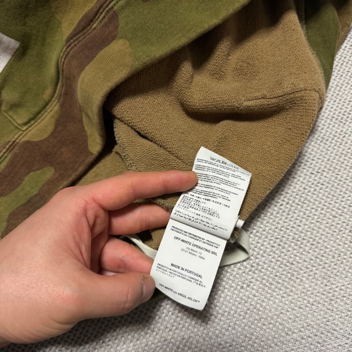 OFF-WHITE 오프화이트 17fw 그린 카모 에로우 오버 후디 상품이미지6