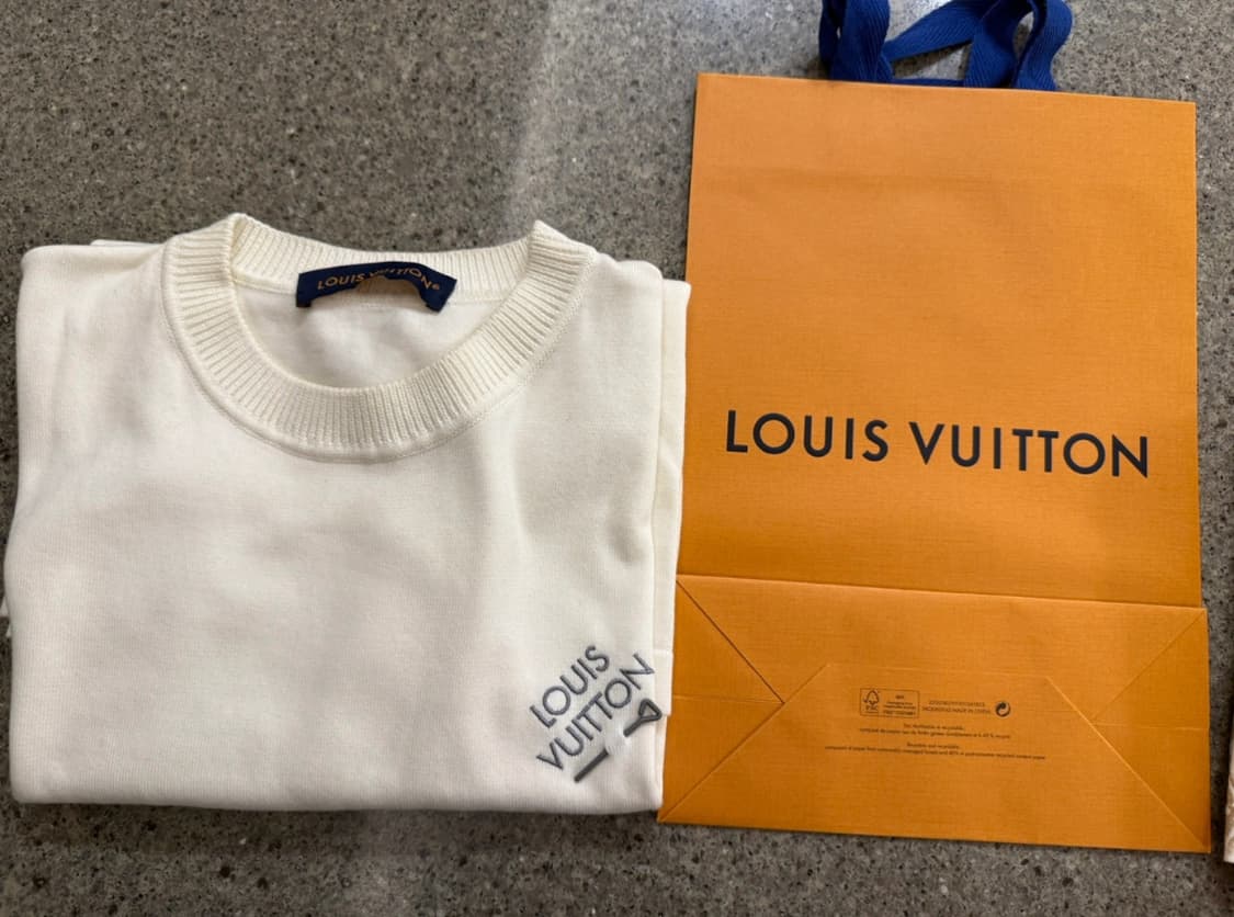 루이비통 시그니처 니트 반팔 라지 상품이미지1