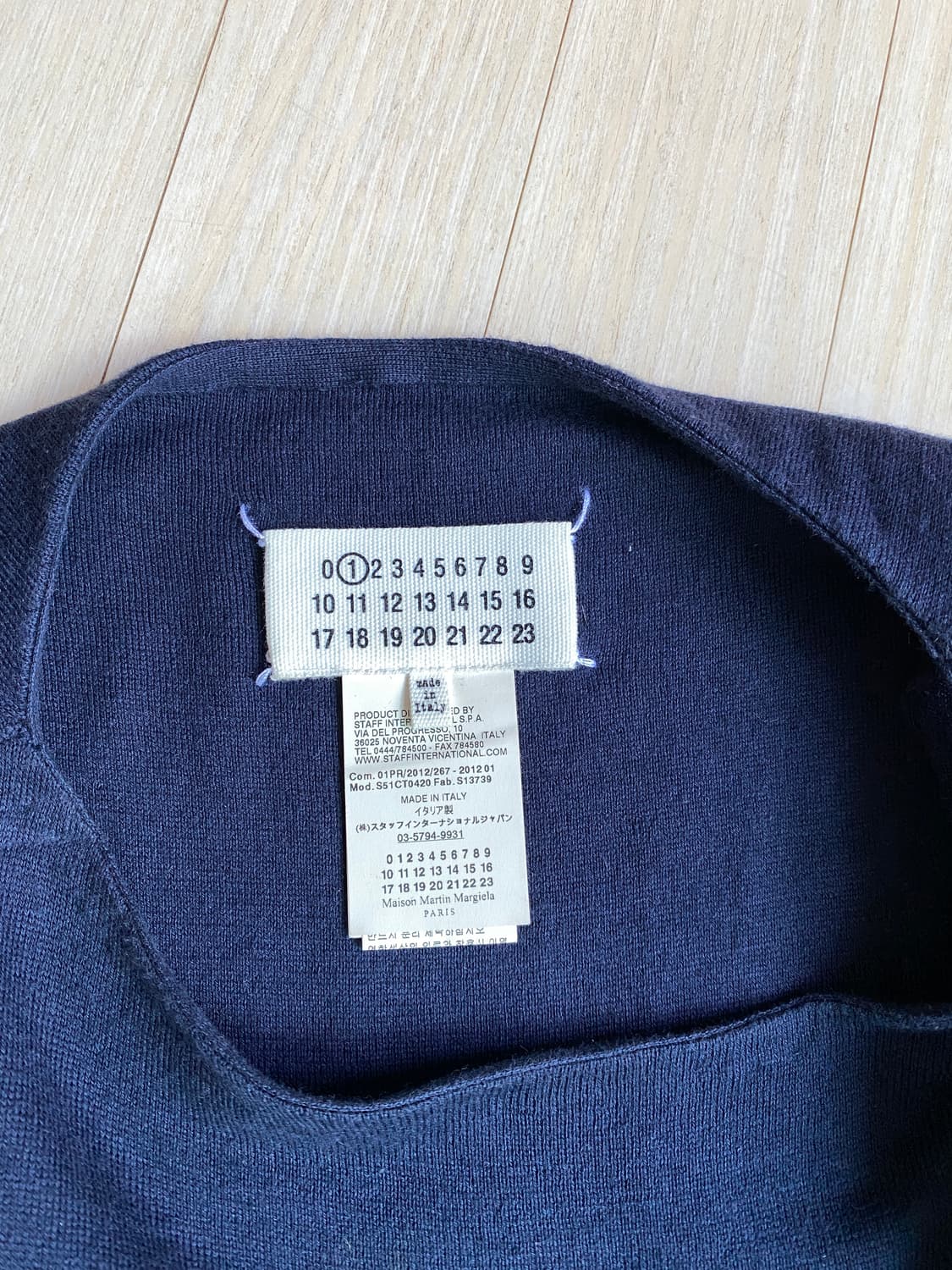 메종마르지엘라 컬렉션라인   코튼 캐시미어 니트 원피스M 상품이미지5