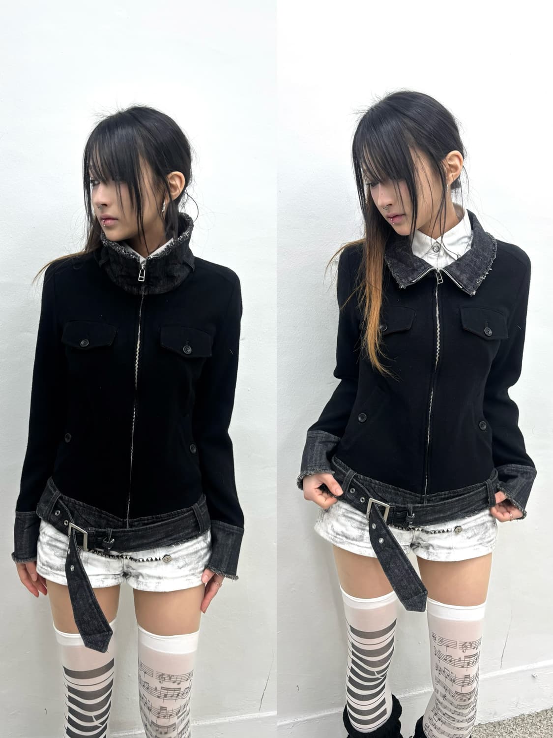 Tornado Mart femme grunge denim mix jack 상품이미지1