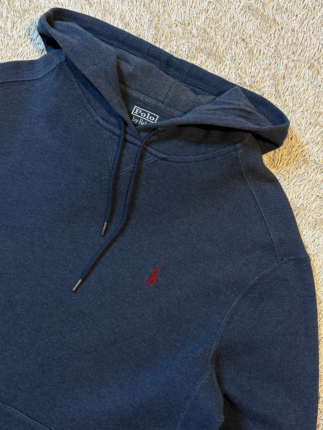 폴로 랄프로렌 POLO 버건디포니 니트 후드티 블루 상품이미지2