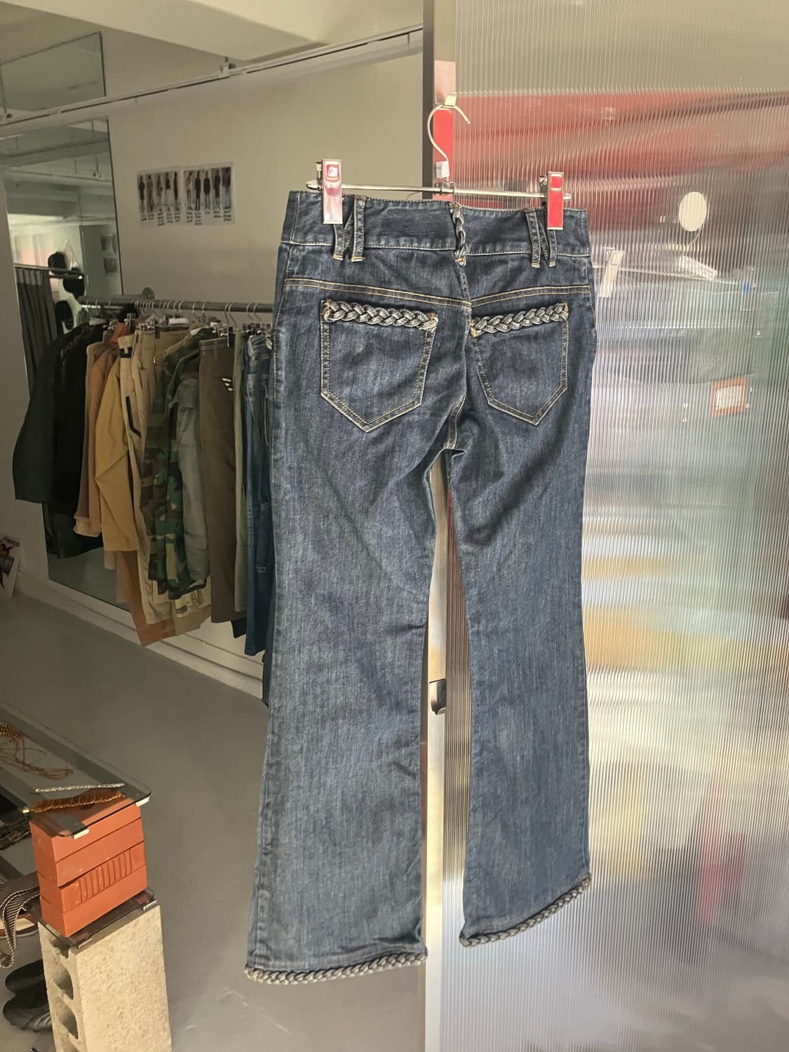 트위스트 트리밍 데님진 상품이미지4