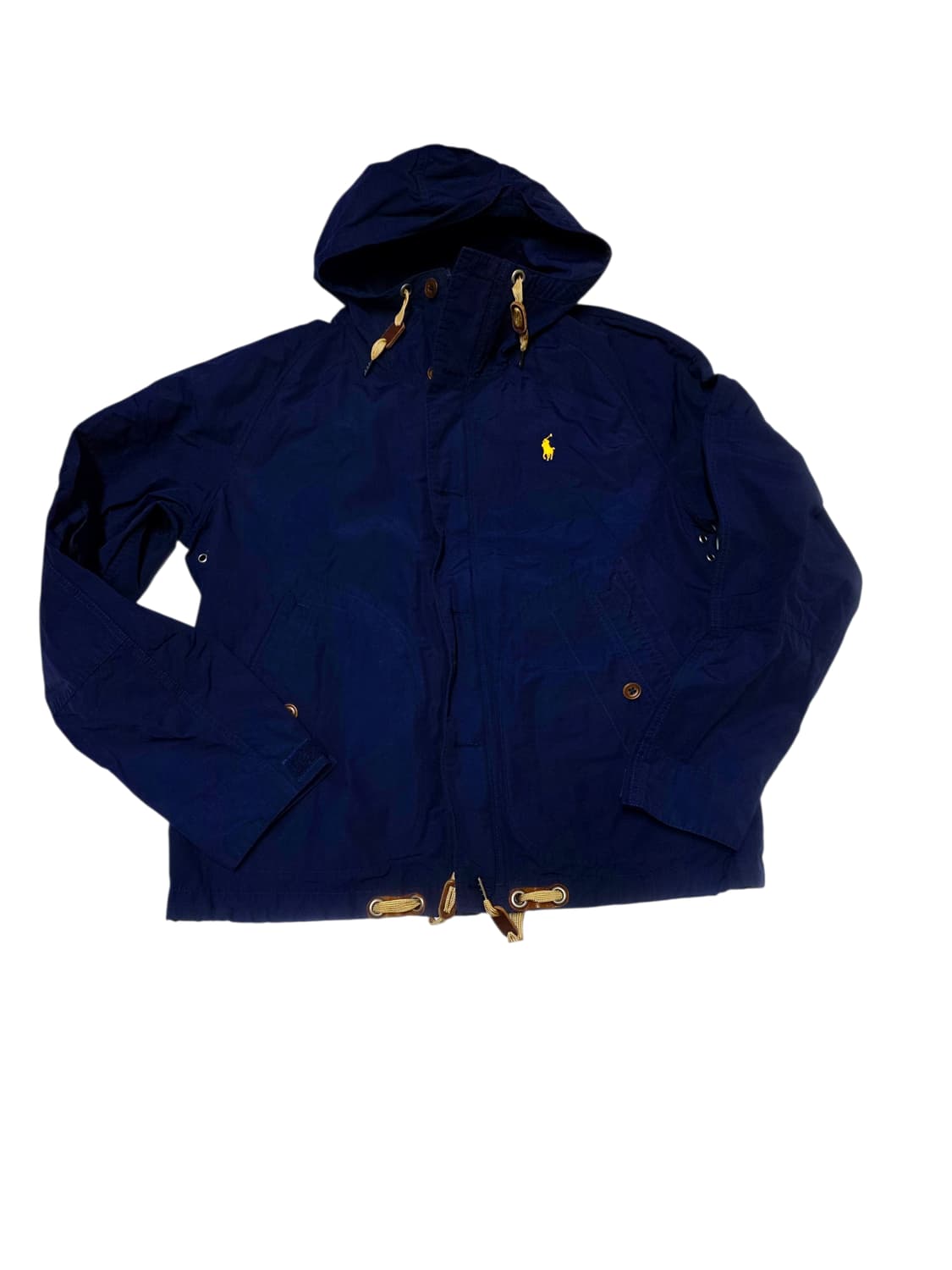 [폴로랄프로렌] 클래식 네이비 옐로우포니 후드 숏 바람막이 자켓 M  상품이미지1