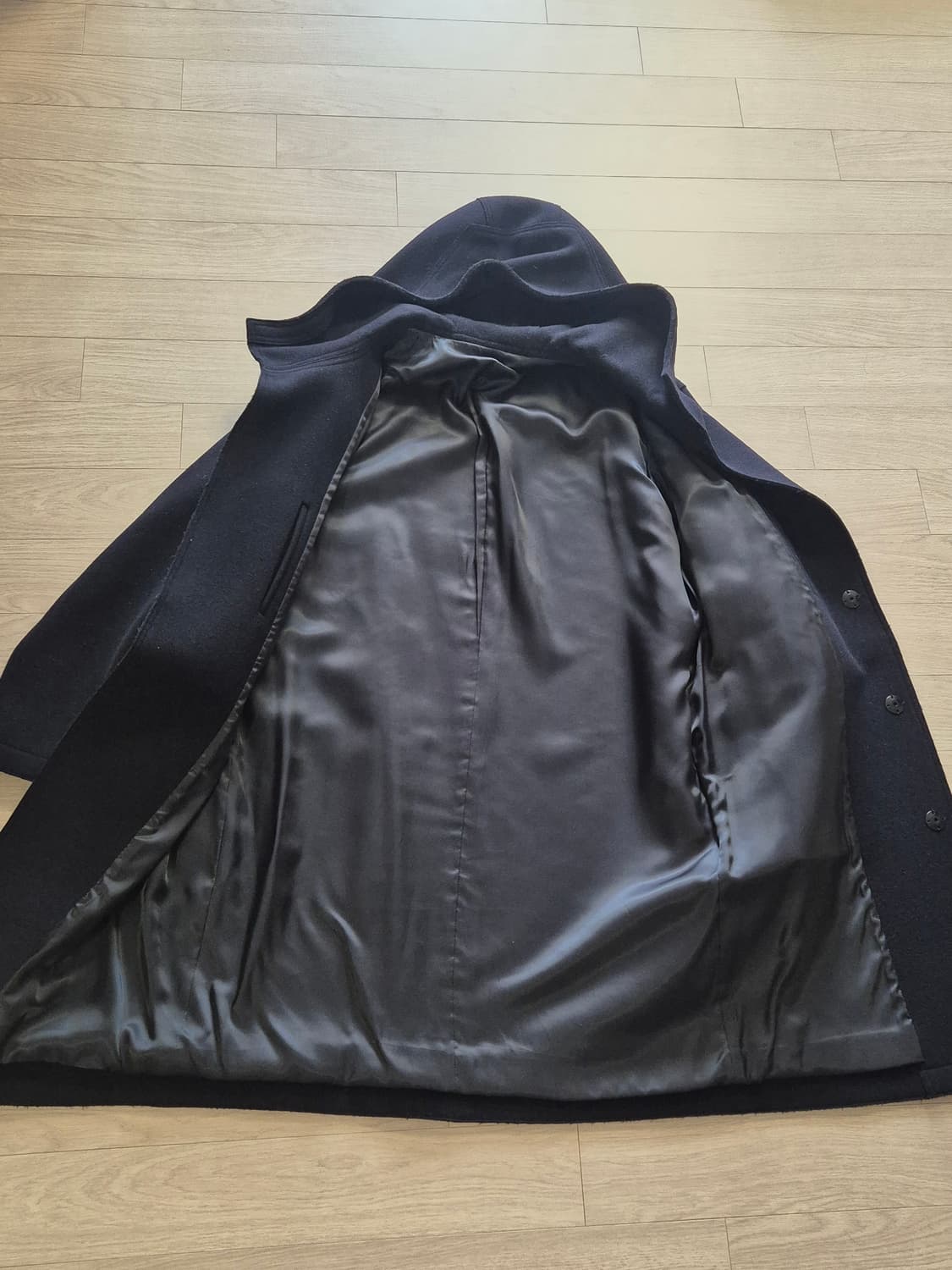 브랜드 고급 울원단 후드코트 컨템 상품이미지4