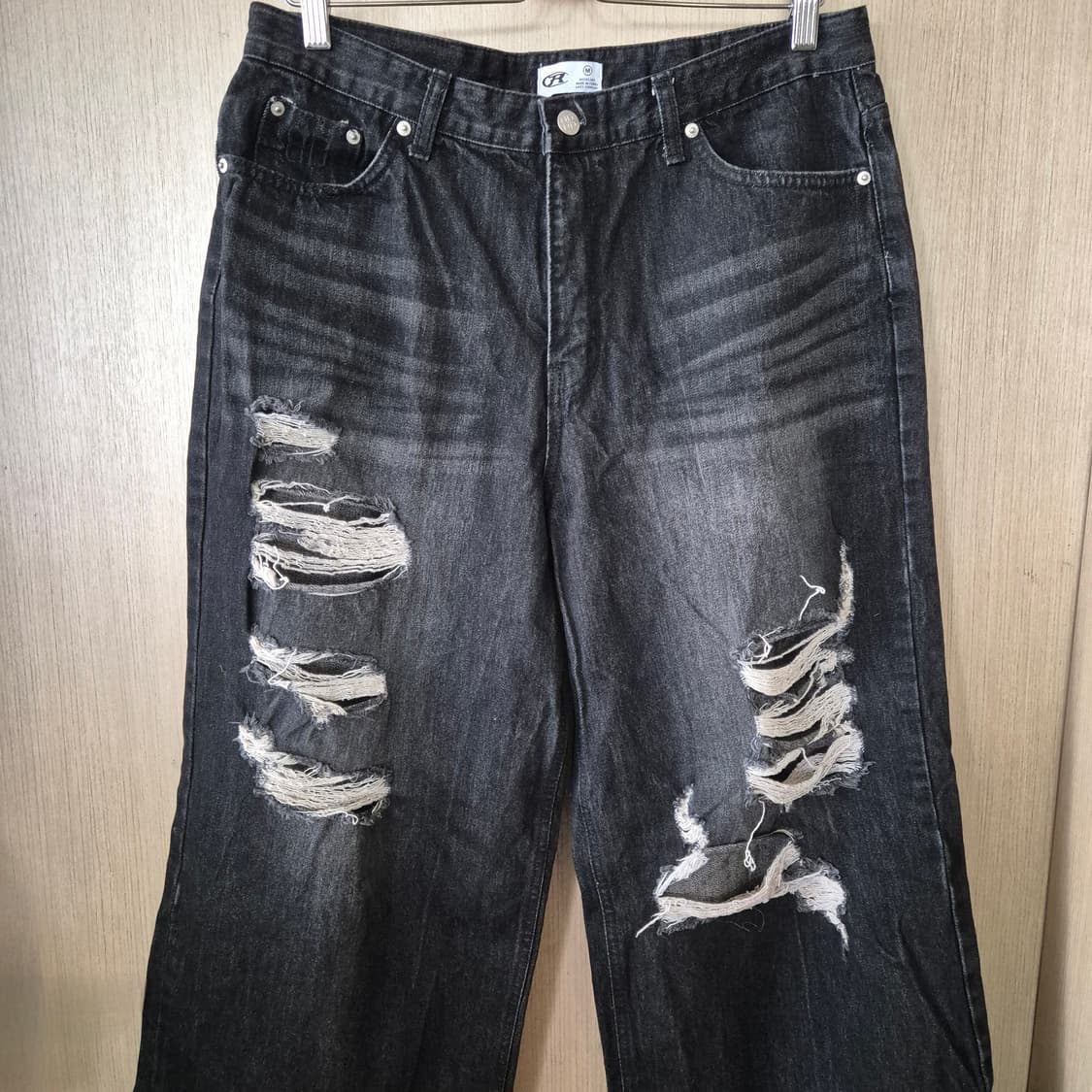 [M]락케이크 ROCKCAKE 와이드 데미지 데님 진 상품이미지3