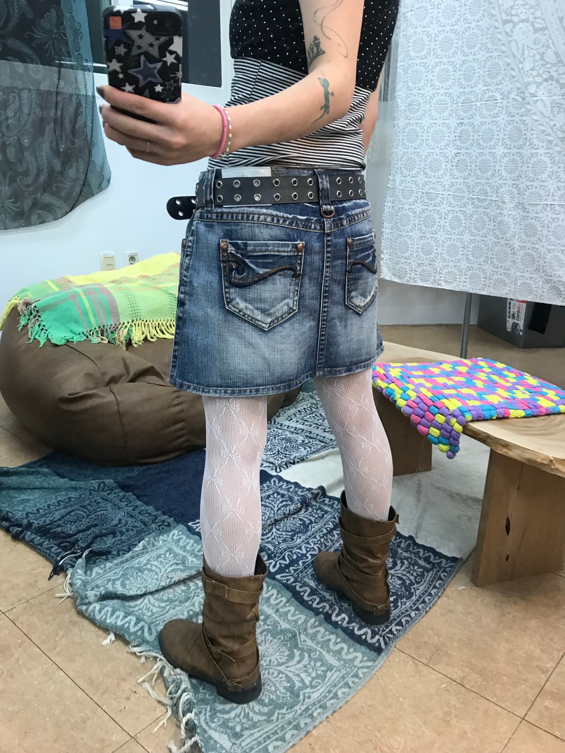 Ugiz 지퍼 디테일 데님 미니스커트 상품이미지2