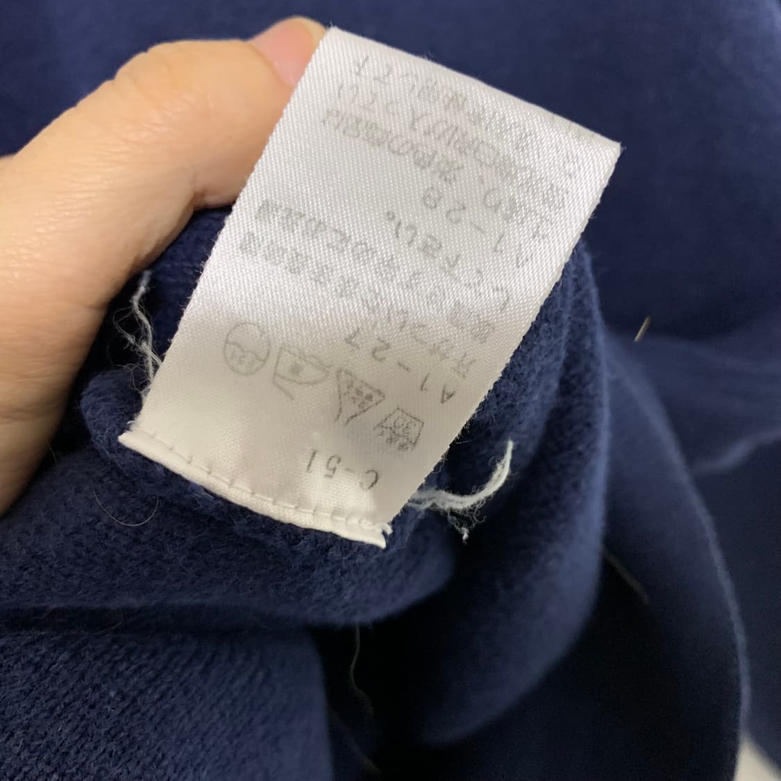 폴로랄프로렌 폴로 스포츠 여성 세미 크롭 빈티지 니트 네이비 M 상품이미지4