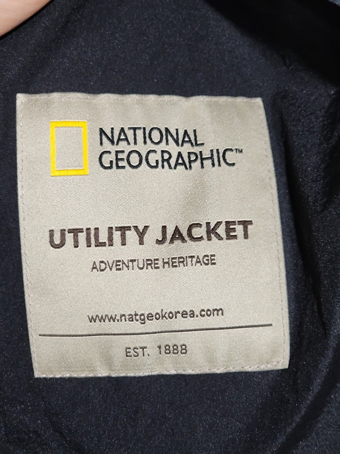(M) 내셔널지오그래픽 바람막이 점퍼 블랙 와펜 후드자켓  상품이미지5