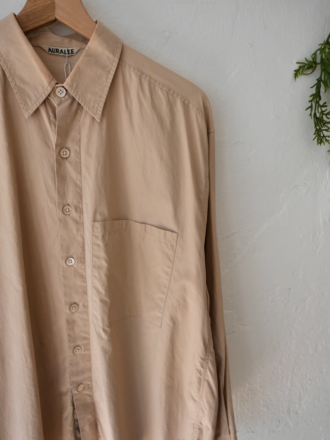 오라리 워시드 핑스 트윌 셔츠 상품이미지2