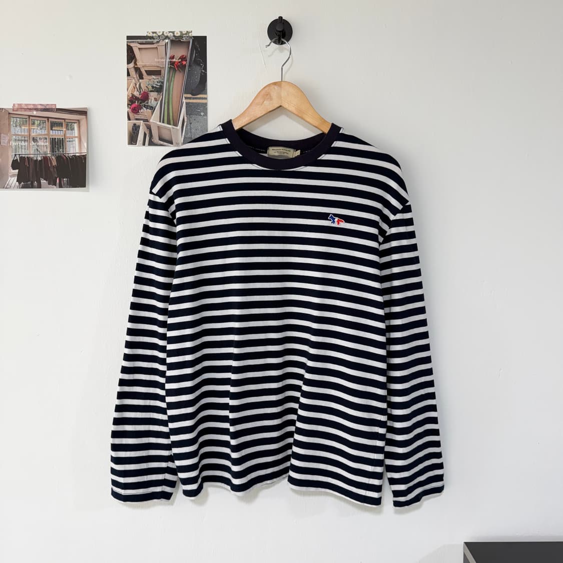 [L] 메종키츠네 스트라이프 긴팔티셔츠 상품이미지1