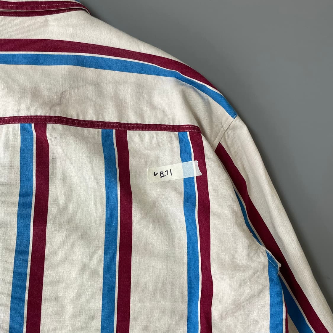 스프라이트 배색 포켓 코튼 셔츠 L 상품이미지7