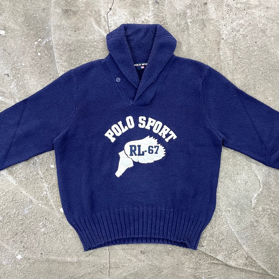 90's 폴로스포츠 숄카라 스웨터 XL 상품이미지2